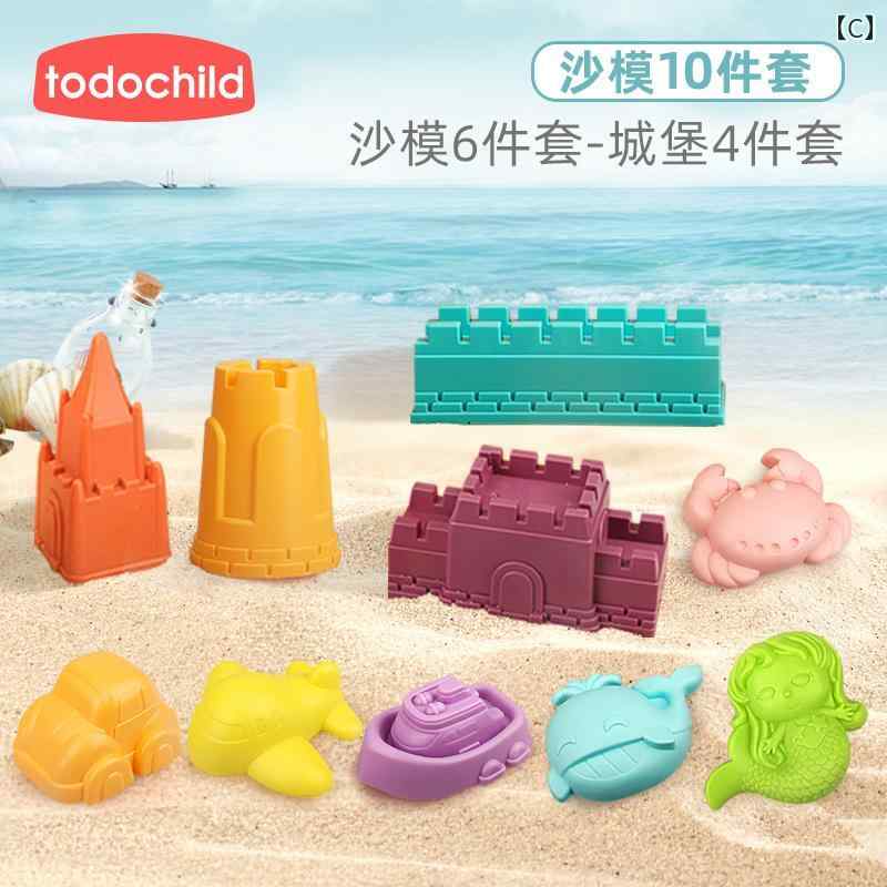 フロントップ楽天市場店の砂場遊びセット 屋外 おもちゃ 男の子 女の子 子ども 庭 海水浴 ビーチ 保育園 赤ちゃん 掘削 シャベル バケツ ツール 砂時計 車 城｜アングル3