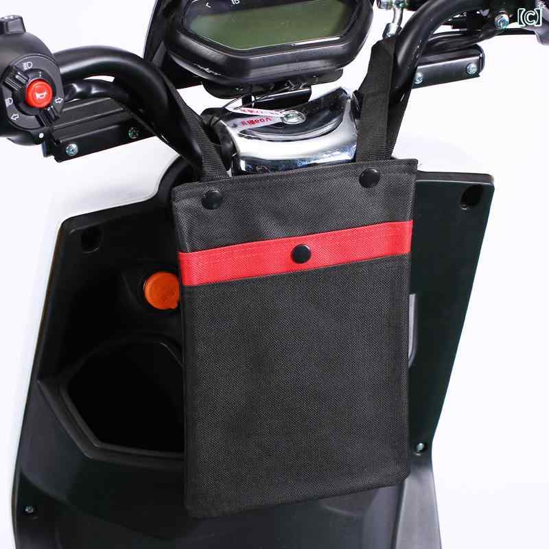 自転車 フロントバッグ 吊り下げ スクーター カゴ 収納 折りたたみ式 防水 グレー ...
