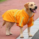 犬 レインコート ポンチョ 着せやすい 中型 大型 ペット 防風 防水 通気 耐久性 雨具 カッパ フード ドッグウェア 夜間反射 お腹 濡れにくい リード ハ...