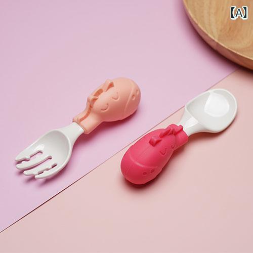 ベビー スプーン フォークセット トレーニング 男の子 女の子 離乳食 食器 短め か...