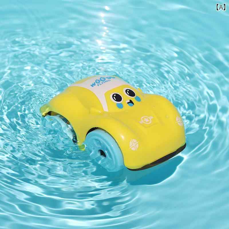 プール 水遊び おもちゃ 子供 ベビー お風呂 車 知育 玩具 ゼンマイ 巻き上げ 陸両用 水かき 泳ぐ 動く バス 男の子 女の子 プラスチック 安心 安全 耐久性 楽しい おもしろ かわいい 誕生日 プレゼント 祝い 黄色 ブルー 2