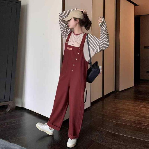 大人 かわいい オーバーオール レディース 大きいサイズ 女性 韓国 春秋 肩ひも 幅広 調整 アジャスター カジュアル ゆったり 赤 ボタン ポケット 大人 かわいい オーバーオール レディース 大きいサイズ 女性 韓国 春秋 肩ひも 幅広 調整 アジャスター カジュアル ゆったり 赤 ボタン ポケット