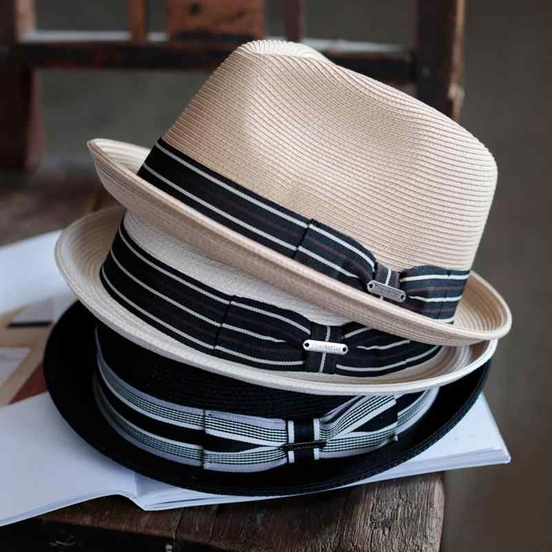 中折れハット メンズ レディース 春夏 麦わら 折りたたみ 日焼け防止 サイズ調節可能 リボン 英国風 おしゃれ ベージュ カーキ 黒 レジャー プレゼント 誕生日