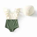 キッズ 水着 女の子 ワンピース フリル かわいい プリンセス ベビー 速乾 水遊び スイミング プール 夏 川 ビーチ 白 無地 バック ストラップ