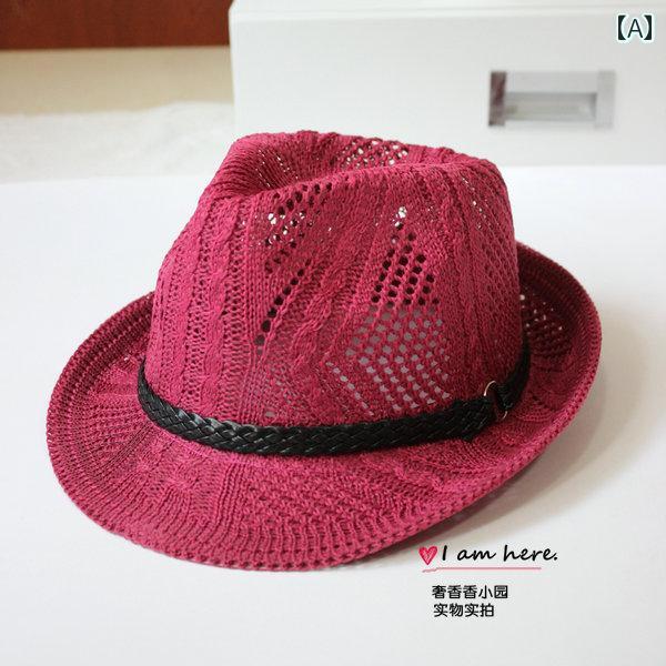 中折れハット メンズ 夏 レディース 韓国 レトロ 日焼け防止 通気性 メッシュ ポリ...