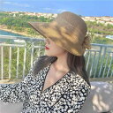 麦わら帽子 レディース リボン 春夏 旅行 日焼け防止 日よけ つば広 ビーチ バカンス レジャー リゾート 黒 カーキ ベージュ