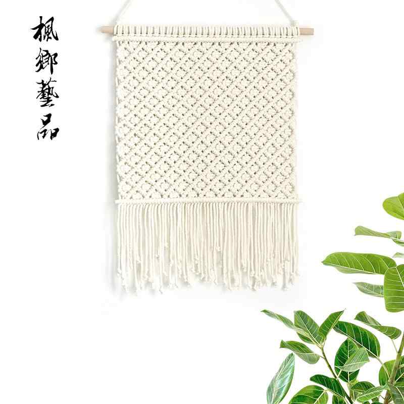 マクラメ タペストリー 北欧 おしゃれ コットン フリンジ レース ロープ織り ボヘミアン 壁掛け 吊り下げ 装飾 インテリア 雑貨 ウォールデコレーション フラワーバスケット 玄関 リビング 子供部屋 模様替え ナチュラル シンプル 花 星