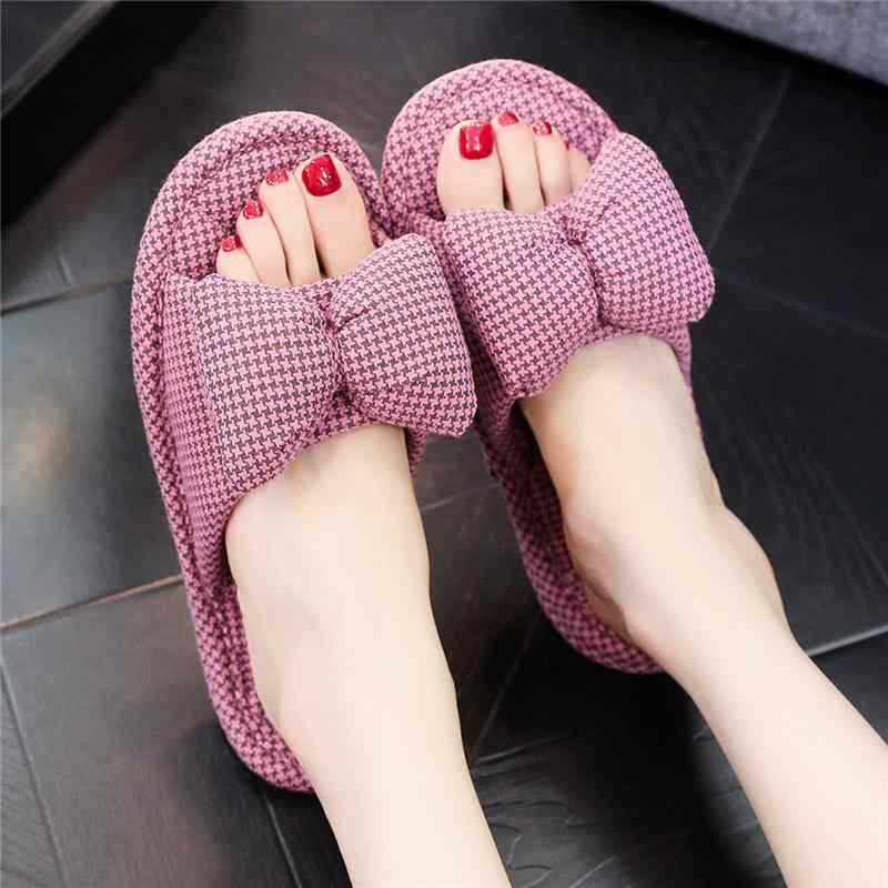 スリッパ 静音 レディース メンズ 室内 おしゃれ 滑り止め 底 布 コットン 前あき ルームシューズ 軽量 通気 吸汗性 柔らかい 快適 来客用 普段使い 洗濯 洗える ペア カップル ギフト 立体 リボン いちご 千鳥格子 チェック 黄色 ピンク 青