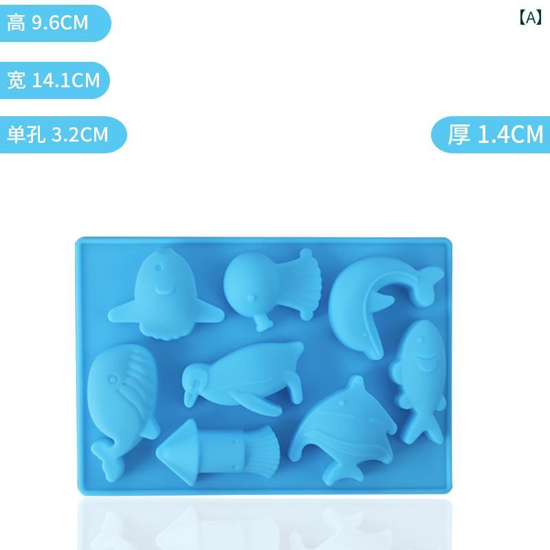製氷皿 シリコン かわいい アイストレー アイスキューブ モールド 柔らかい チョコレート ゼリー 手作り 石鹸 海の生き物 動物