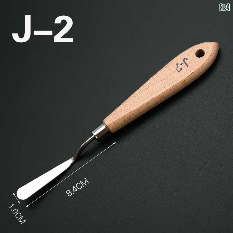 画材 ヘラ スクレーパー ガッシュ ペイント パレット 形状 油絵 ナイフ セット 水彩 スパチュラ ペインティング 絵画 シンプル 滑らか 木製