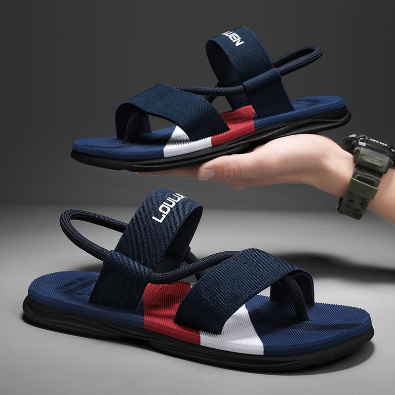 サンダル メンズ トング かっこいい 夏 スポーツ レジャー アウトドア ドライビング バックストラップ ぺたんこ 滑り止め 防臭 通気性 紺 黒 緑