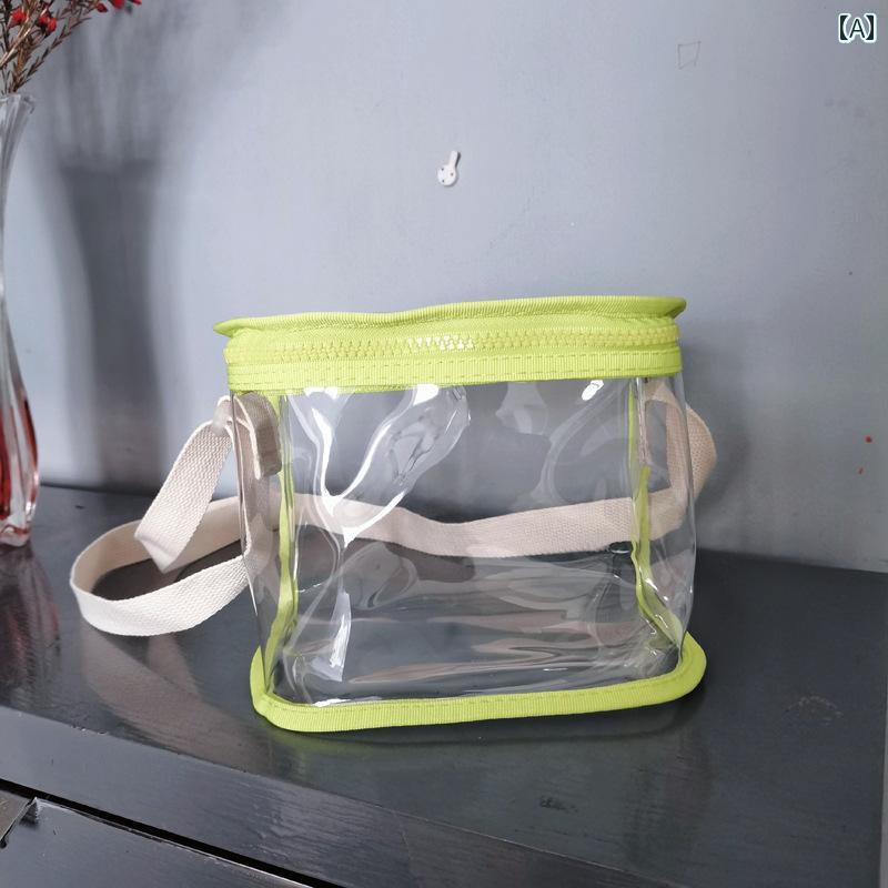 ビーチバッグ 子供 大人 レディース PVC ショルダー 防水 ファスナー 小さめ クリ...