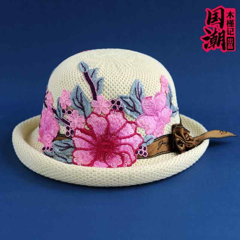 Other - ハット レディース 帽子 おしゃれ 日よけ カジュアル エスニック 刺繍 花 春 ニット フィッシャーマン ハット 日焼け防止 女性 夏 多目的