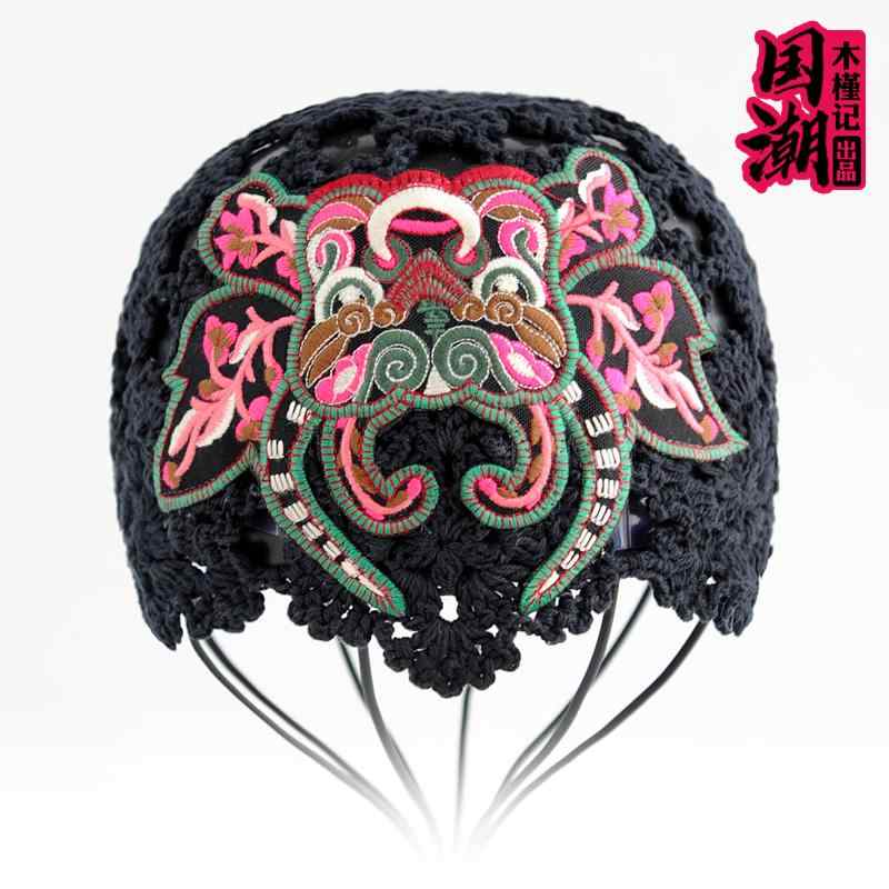 ニット帽 レディース 秋 おしゃれ 帽子 中国 エスニック 刺繍 花柄 コットン 通気性 女性 多用途 春夏