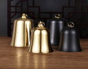 ベル 銅製 鐘 台湾 法具 打楽器 サウンド 浄化 音 インテリア レトロ ゴールド 黒(2)