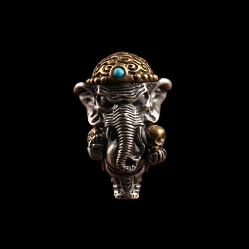 ペンダントトップのみ メンズ レディース レトロ チベット風 アクセサリー ネックレス ブレスレット 小物 パーツ シルバー ブロンズ 象