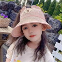 サンバイザー 子供 女の子 男の子 春夏 麦わら 帽子 つば広 かわいい 耳つき くま カーキ 青 ピンク フリーサイズ 日除け 日焼け対策 旅行 レジャー