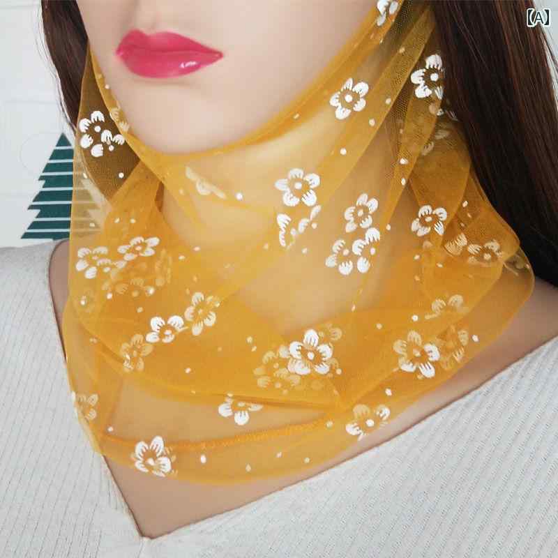 フェイスマスク 日焼け防止 おしゃれ 夏 レディース 首まで ネックガード 涼しい アウトドア ドライブ 花 ピンク ライトブルー イエロー