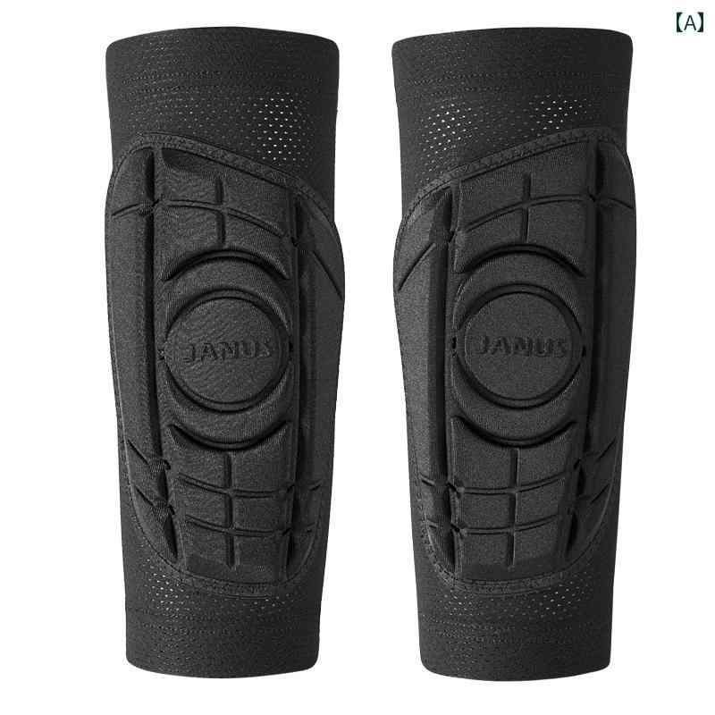 すねあて サッカー 大人ハード EVA メッシュ 通気 カーフ ソックス スポーツ 防具 シンプル 黒 男女兼用 フットサル テコンドー 武道