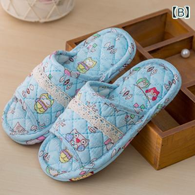 スリッパ 室内用 子供用 ホーム かわいい 静音 布製 フローリング 男の子 女の子 オールシーズン 洗濯可能 フクロウ 宇宙 ハート 青 ピンク 黄色 柔らかい