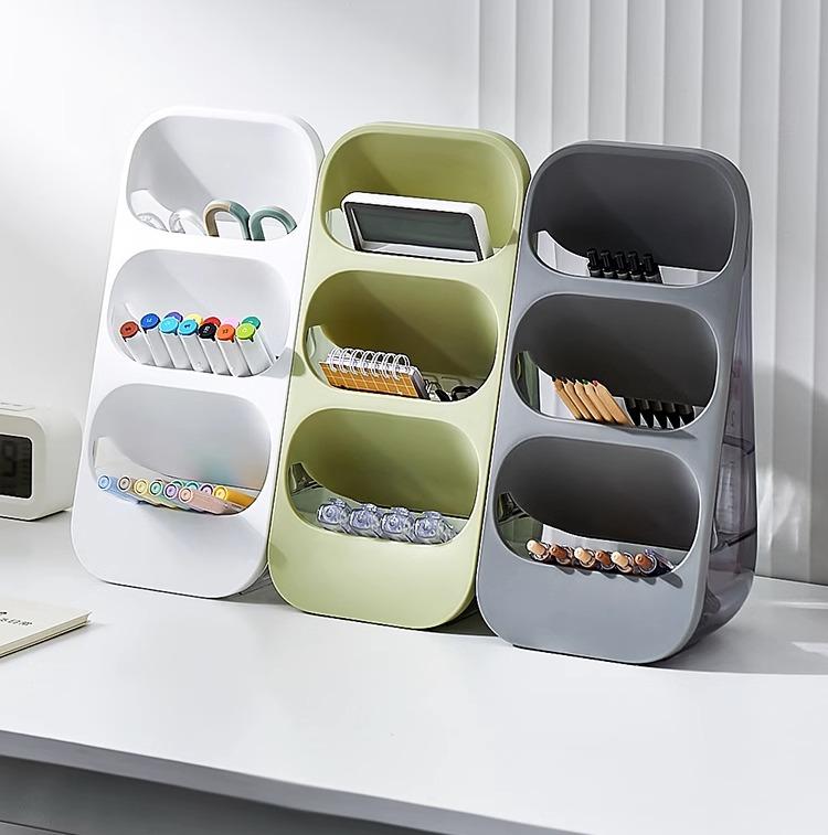 ペン立て おしゃれ オフィス 斜め 卓上 収納 ラック 学生 文房具 ホルダー 大容量 ドレッシング 雑貨 ..