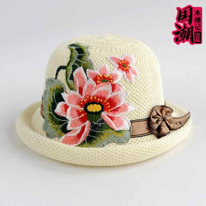 ハット レディース 秋 おしゃれ 帽子 女性 エスニック 刺繍 花 春 ニット フィッシャーマン 日焼け防止 夏 多目的