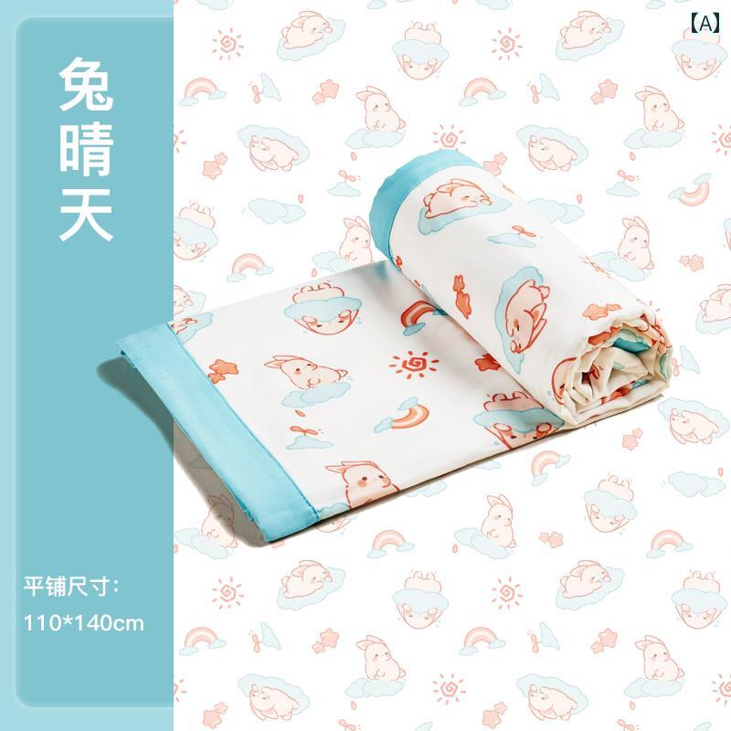 ガーゼケット ベビー 子供 赤ちゃん 夏用 薄手 快適 かわいい 竹繊維 ブランケット エアコン対策 お昼寝 柔らかい 丈夫 4重 軽い 140*110 [2]