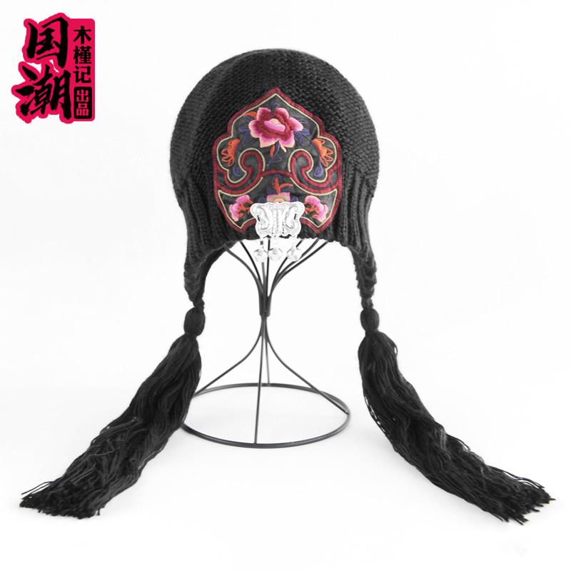 ニット帽 レディース 秋 おしゃれ 帽子 エスニック 花柄 春 冬 多用途 厚手 暖かい 耳まで あったか 甘く タッセル ウール