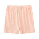 トランクス レディース 夏 ショートパンツ 通気性 柔らかい 大きいサイズ ゆったり ウエストゴム 深履き ルームウェア シニア ミセス マダム シンプル かわいい 紫 ピンク アプリコット 無地 花柄(4)