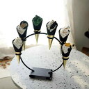 アイスクリーム スタンド コーンホルダー ラック ディスプレイ 結婚式 誕生日会 ホームパーティー ビュッフェ デザート 韓国 おしゃれ 6穴 黒 白