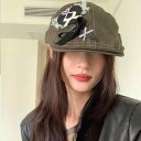 レディース 帽子 おしゃれ ハンチング帽 フォワード ペインターハット 女性 秋 カジュアル アメリカン 画家 レトロ 緑 ベージュ リボン ハート レース 犬