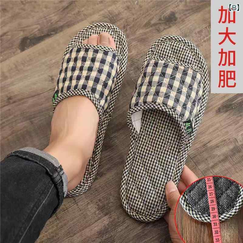 スリッパ おしゃれ レディース メンズ 家庭用 フロア 室内履き 静音 快適 通気性 吸湿 綿 オールシーズン チェック 花柄 レース ネイビー 緑 赤 大きいサイズ