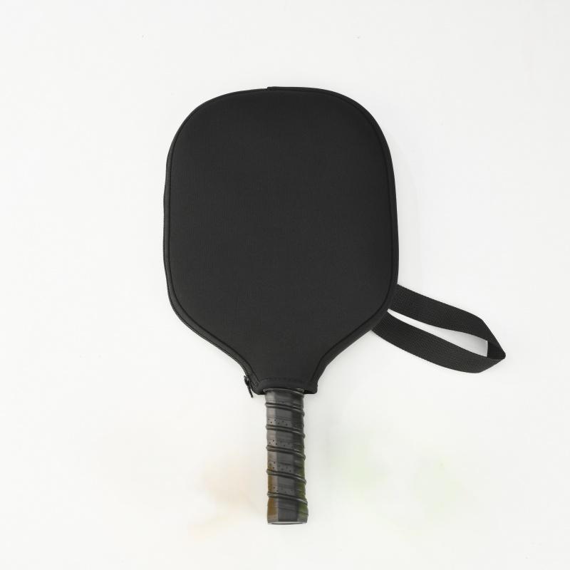 ピックル ボール 道具 ラケット パドルカバー スポーツ用品 ハンドストラップ 持ち運び 保護 落下 傷防止 防水 耐摩耗性 ジッパー 着脱簡単 シンプル 無地 黒