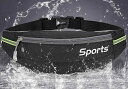 ランニングポーチ スマホ ウエストバッグ メンズ レディース ウォーキング アウトドア スポーツ 携帯 イヤホンホール 防水 通気性 大容量 斜め掛け 黒 グレ...