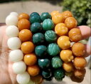 数珠 女性用 男性用 オシャレ 手首 ブレスレット 彫刻 レトロ アクセサリー 菩提根 イエロー ホワイト グリーン 13mm 赤ちゃん 顔(4)