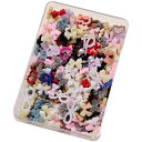 ネイル パーツ アクセサリー キラキラ 小さめ 大容量 ジェル デコレーション セルフ レジン ハンドメイド 立体 素材 チャーム 収納 ケース かわいい クマ リボン ハート オーロラ