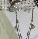 ベルト レディース クリア スケルトン 太め 穴 多い 幅広 サッシュ PVC ウエストマーク おしゃれ ワンピース パンツチェーン 蝶 ボタン 透明 銀