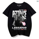 プリント 犬Tシャツ メンズ レディース 半袖 おしゃれ カジュアル ゆったり 大きいサイズ 子供用 ラブラドールレトリバー 快適 カップル ブラック ホワイト レッド ファミリー 綿