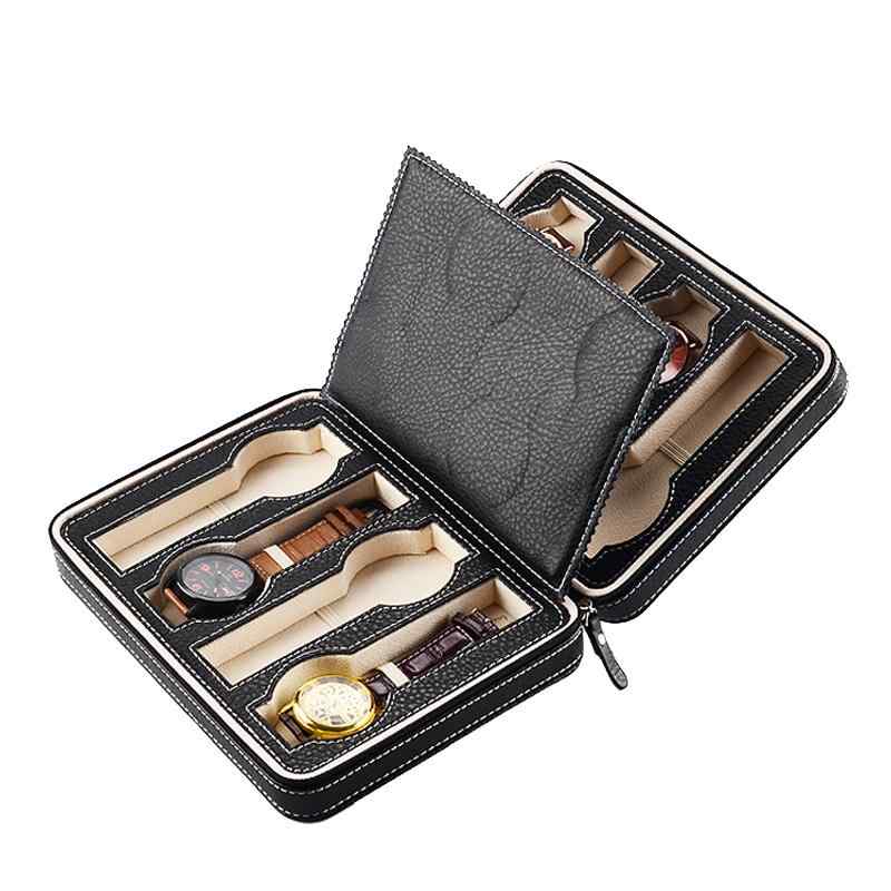 腕時計 コレクションケース 持ち運び 旅行 出張 収納 指輪 カフス ウォッチ ボックス 保護 保管 シンプ..