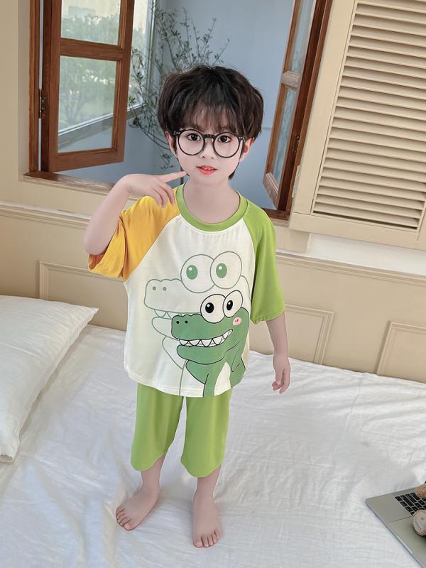 パジャマ キッズ ベビー 男の子 半袖 長ズボン 恐竜 夏 涼しい ひんやり サラサラ かわいい セットアップ 90 130 ルームウェア 寝間着 プルオーバー ラウンドネック モダール 薄手 柔らかい ストレッチ 通気性 ゆったり 星機能: ホーム色の分類: 大きな目の恐竜スター恐竜参考身長：80cm 90cm 100cm 110cm 120cm 130cm季節について：夏シーズン: 夏素材構成：モダール繊維（モダール）100
