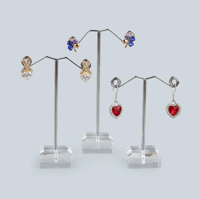 アクセサリー スタンド おしゃれ イヤリング ピアス ブレスレット 吊り下げ 店舗 ディスプレイ 収納 ラック インテリア 寝室 化粧台 卓上 3点セット 透明...