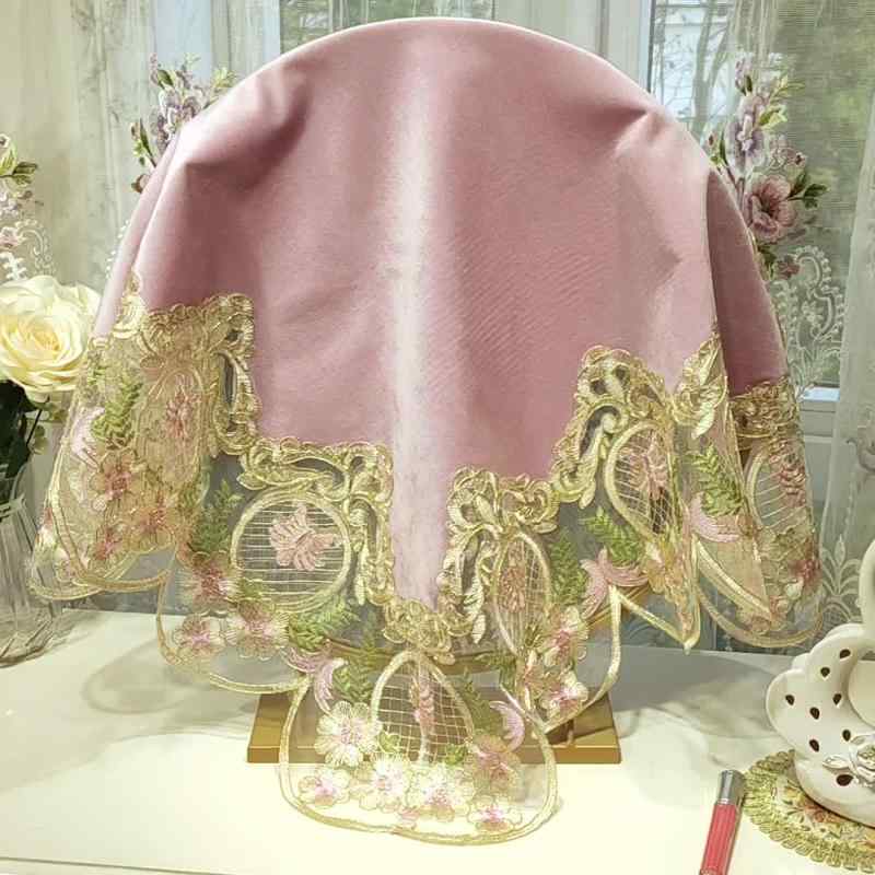 ドレッサー ミラー カバー おしゃれ 鏡台 化粧鏡 ヨーロピアン レース 防塵 保護 布 韓国 テーブルクロ..