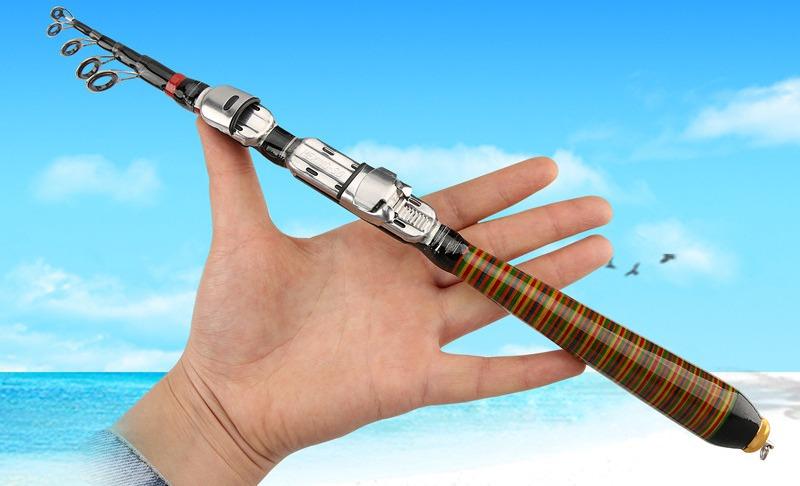 超 ショート ロッド ミニ 釣竿 海 川 伸縮 簡易 リール 釣り具 フィッシング カー ボン 金属 小型 投げ竿 軽量 滑り止め 耐久 耐摩耗性 丈夫 ポータブル 携帯 収納 コンパクト ツール 魚 波止場 アウトドア レジャー 遊び ト
