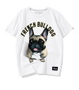 犬柄 tシャツ 半袖 フレンチブルドッグ 夏 ラウンドネック コットン ゆったり 大きいサイズ メンズ レディース 通気性 耐摩耗 白