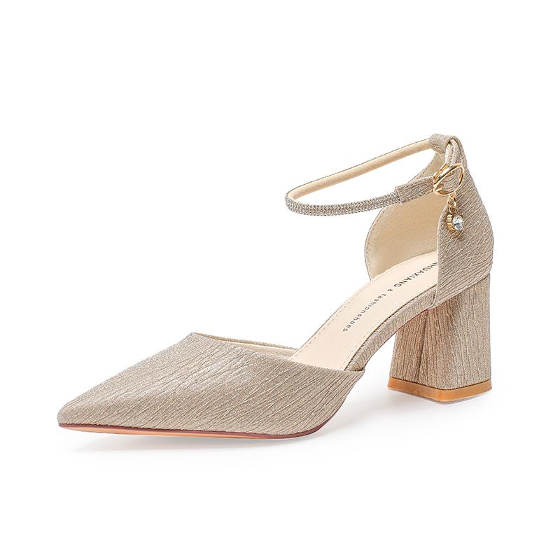 パンプス 太いヒール チャンキー ポ