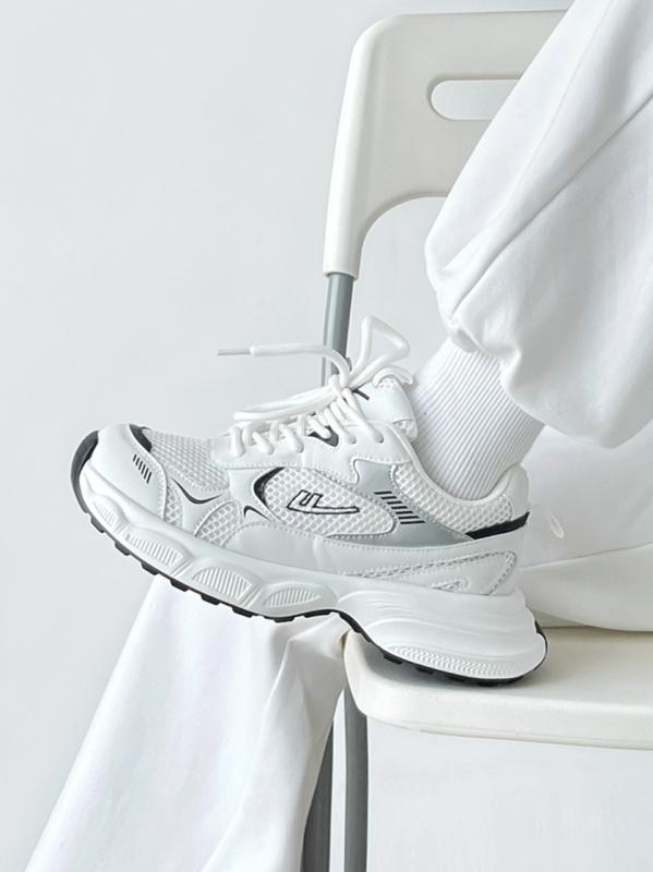 スニーカー レディース メンズ 白 黒 厚底 シューズ カップル レトロ スポーツ 身長アップ 脚長 レジャ..