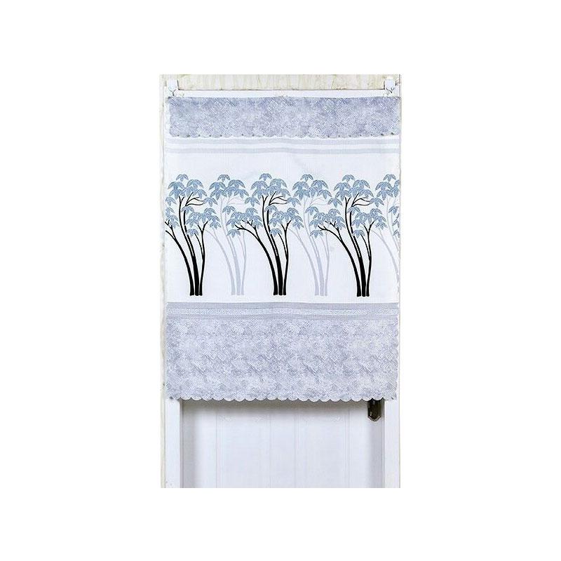 カフェカーテン おしゃれ ドア ハーフ パーティション リビング キッチン レストラン パーテーション 家庭用 ショート グレー ピンク ブルー 花 木 ハート