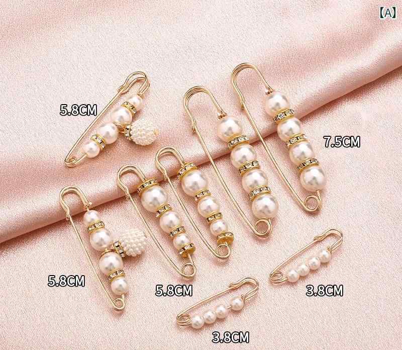 ウエスト 調整 グッズ おしゃれ レディース パンツ スカート 衣類 引き締め 固定 バックル ピン ブローチ 上品 フォーマル 結婚式 演奏会 パール