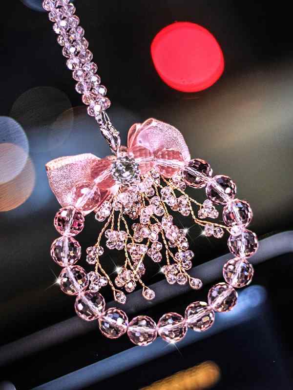 カー アクセサリー 車 用品 ペンダント 装飾品 バックミラー レディース ラウンド オーナメント かわい..