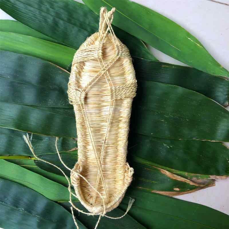 わらじ 草履 メンズ レディース 手織り 麻 靴 レトロ 快適 通気性 夏 リネン フラット サンダル 歩きや..